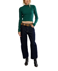 Free People Women's Even After Mock Neck Pull-On Sweater