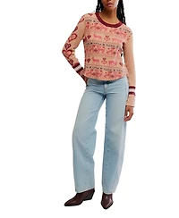 Free People Women's Blissful Layering Long-Sleeve Pull-On Top