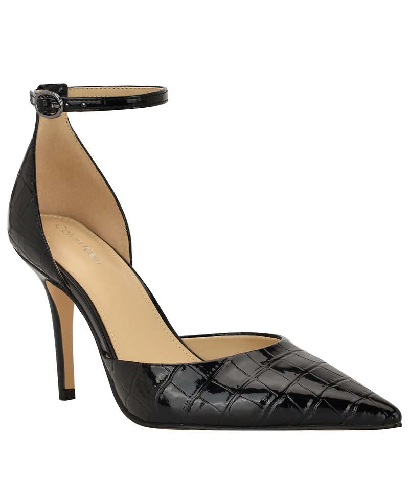 Calvin Klein Women's Olettia Ankle Strap Stiletto Pumps