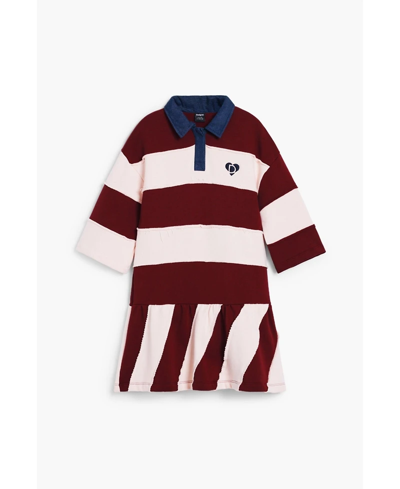Desigual Girls Girls's Striped Polo Dress