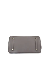 Pre-Owned HERMES Birkin Handbag Grey Togo with Gold Hardware