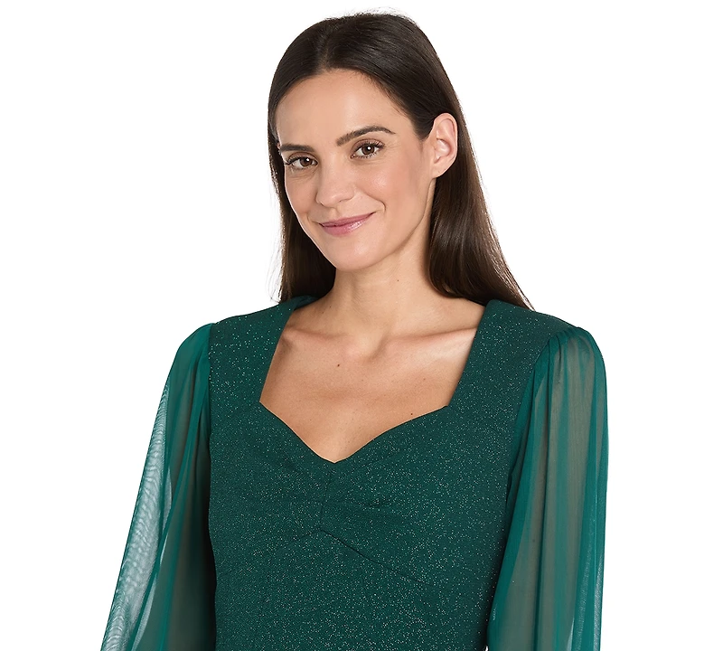 R & M Richards Women's Long-Sleeve Sheath Dress