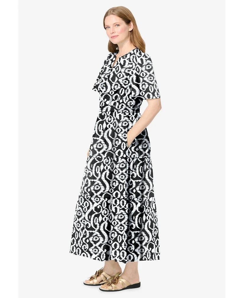 Woman Within Plus Tiered Midi Dress