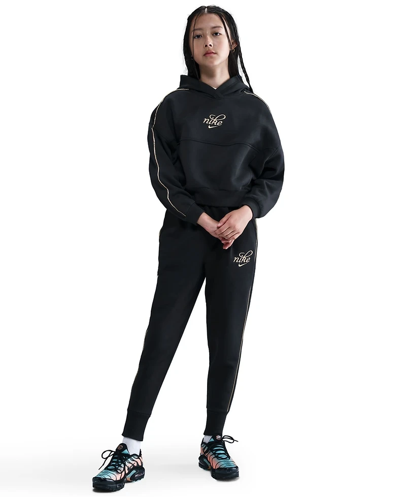 Nike Girls 7-16 Sportswear Boxy Long-Sleeve Hoodie
