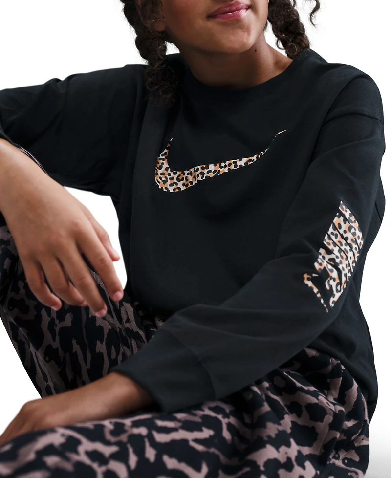 Nike Girls 7-16 Sportswear Long-Sleeve T-Shirt