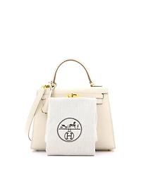Pre-Owned Hermes Kelly 25 Handbag Light Epsom with Gold Hardware