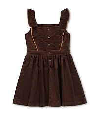 Hope & Henry Little and Big Girls' Organic Corduroy Ruffle Jumper