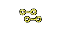 Tuffy Medium Tug-o-War Yellow Bone 2 Pack, Durable Plush Squeaky Dog Toy