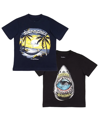 Tommy Bahama Big Boys 2 Piece Casual Crewneck T-Shirt Bundle Set