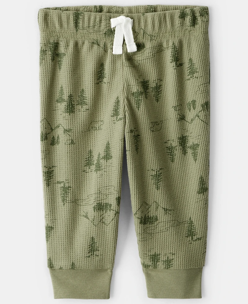 Carter's Baby Boys 2-Piece Mountain Thermal Long-Sleeve Bodysuit and Pants Set