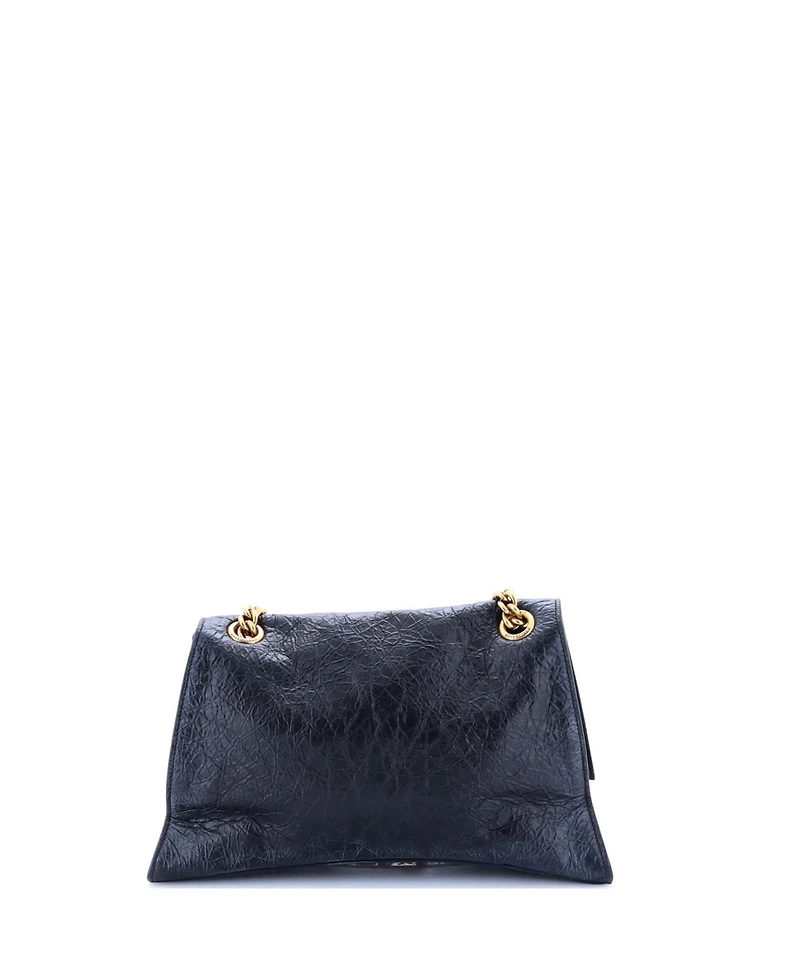 Pre-Owned Balenciaga Medium Crush Charm Chain Flap Bag Leather