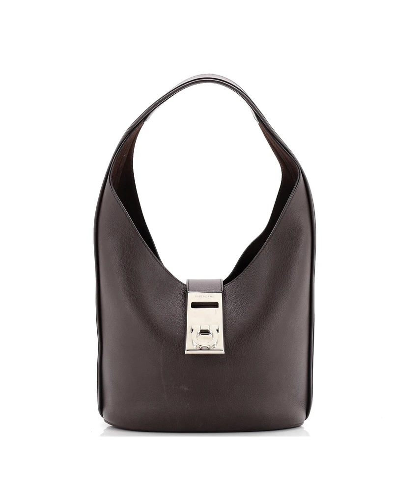 Pre-Owned Salvatore Ferragamo Medium Gancini Buckle Hobo Leather
