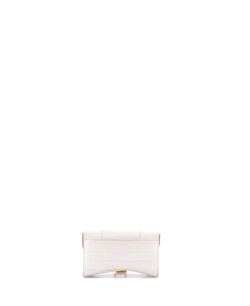 Pre-Owned Balenciaga Hourglass Chain Wallet Embossed Leather