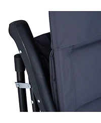 Outsunny 2PC Folding Outdoor Furniture Set, 2 Rocking Chairs,