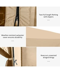 Hexagon Pop Up Party Tent Gazebo w/ Netting, 12' x 12