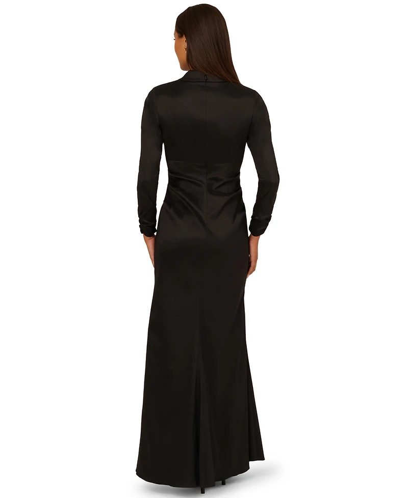 Adrianna Papell Women's V-Neck Tuxedo Dress