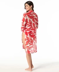 Carmen Marc Valvo Women's Printed Convertible Shirt