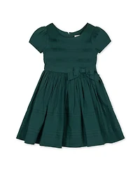 Hope & Henry Big Girls Organic Special Occasion Pleated Sateen Party Dress