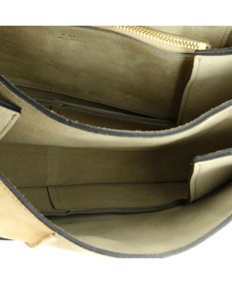 Pre-Owned Chloe Medium Faye Shoulder Bag Stitched Suede and Leather