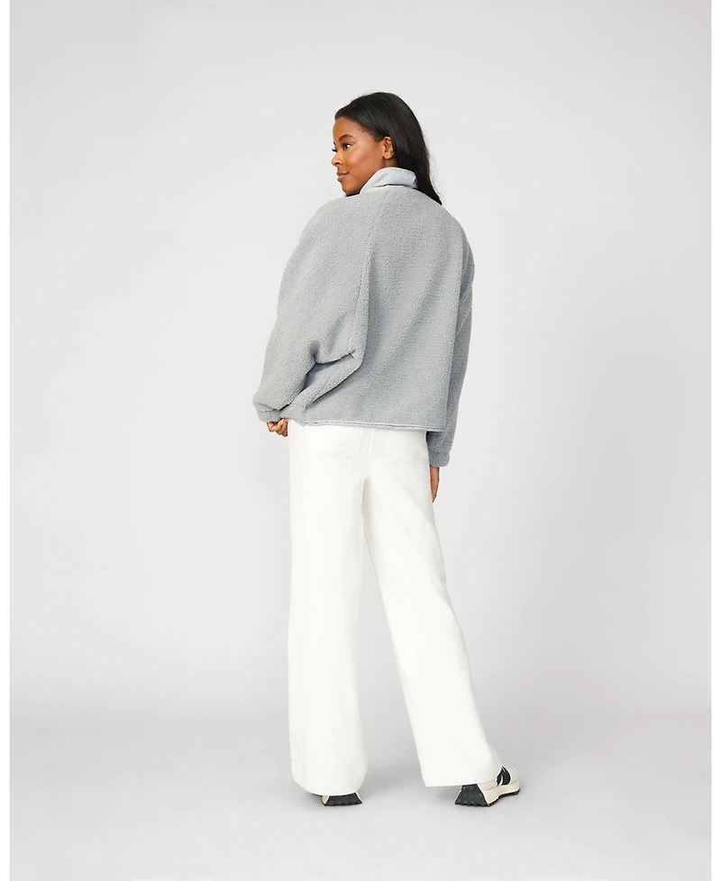 Cable & Gauge Women's Cozy Sherpa Stand Collar Jacket