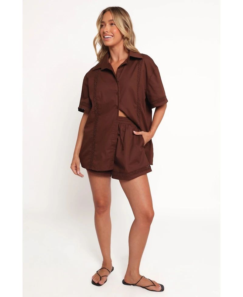 Petal and Pup Women's Austin Short - Chocolate
