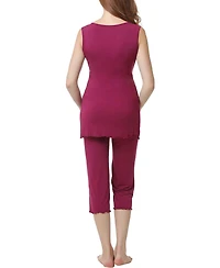 kimi + kai Maternity Nursing 2-Piece Pajama Set