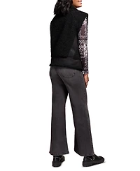 Tribal Women's Collared Sleeveless Sherpa Vest