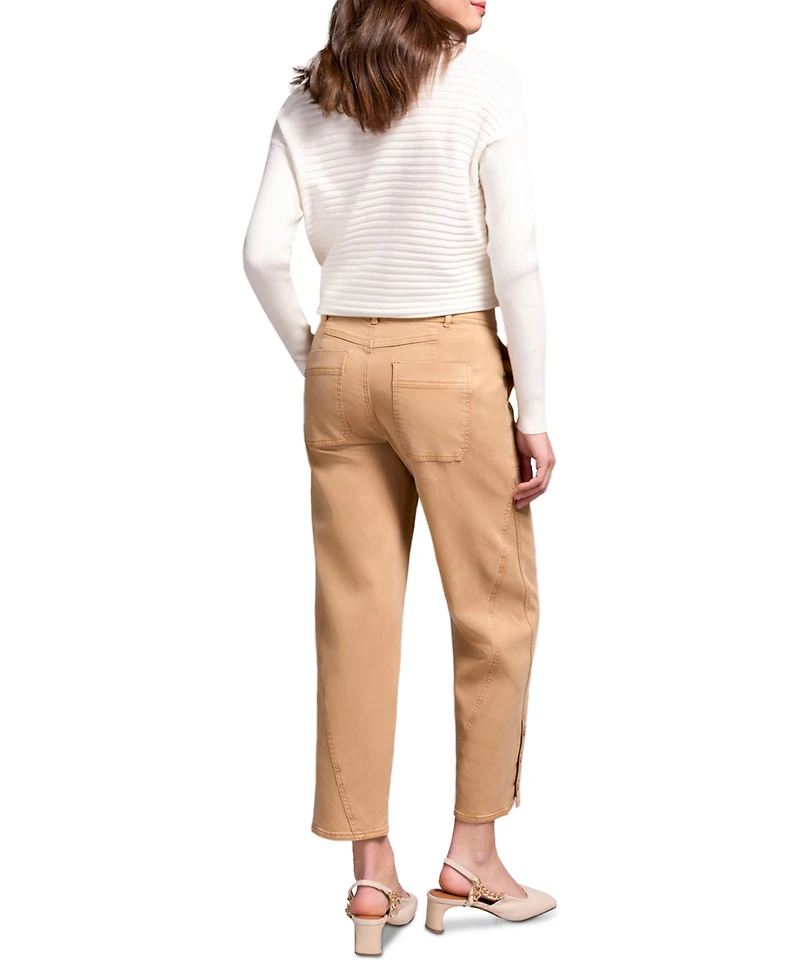Tribal Women's Stretch Twill Barrel Leg Ankle Pants