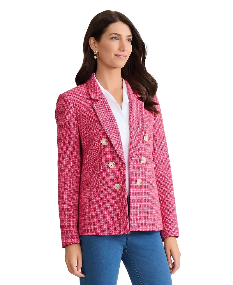 Jones New York Women's Double-Breasted Collared Jacket