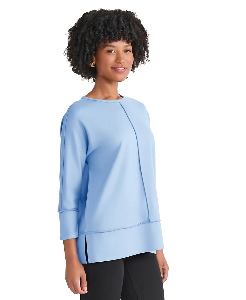 Jones New York Women's 3/4-Sleeve Crewneck Top