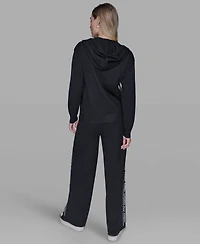 Karl Lagerfeld Paris Women's Logo Detail Long-Sleeve Jacket