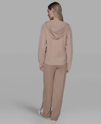 Karl Lagerfeld Paris Womens Logo Detail Long Sleeve Jacket Logo Detail Pants