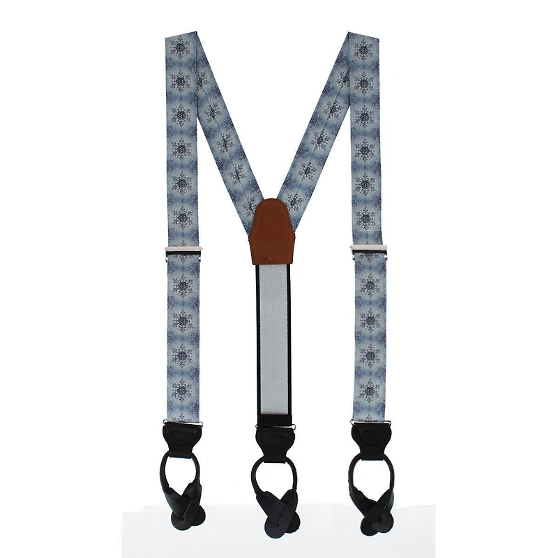 Trafalgar Men's Clarence The Classy Snowflake Silk Button End Brace