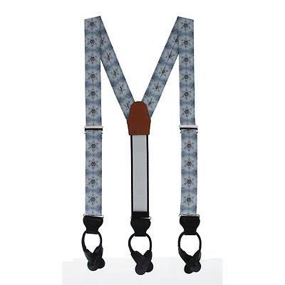 Trafalgar Men's Clarence The Classy Snowflake Silk Button End Brace