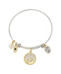 Unwritten Crystal "Oh Holy Night" Pendant Bangle Bracelet