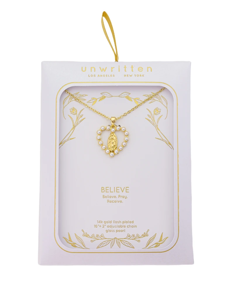 Unwritten Cultivated Pearl Saint Pendant Necklace