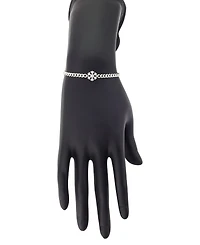 Unwritten Cubic Zirconia Snowflake Adjustable Bolo Bracelet