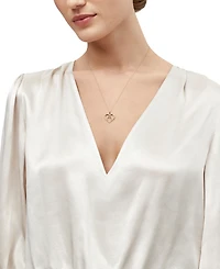 Macy's Back to Back Double Heart Pendant Necklace in 10K Yellow Gold