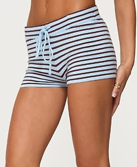 Edikted Women's Lillian Striped Knit Shorts