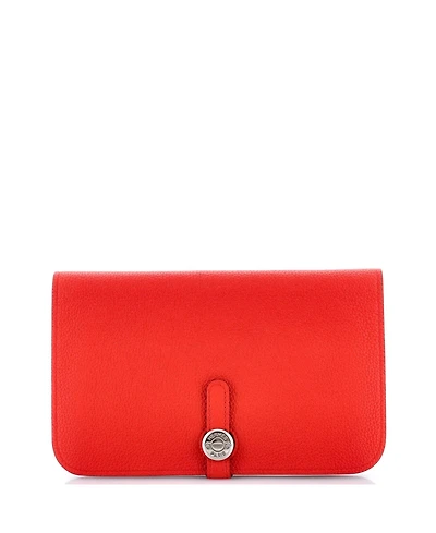 Pre-Owned Hermes Dogon Duo Combined Wallet Leather