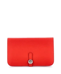 Pre-Owned Hermes Dogon Duo Combined Wallet Leather