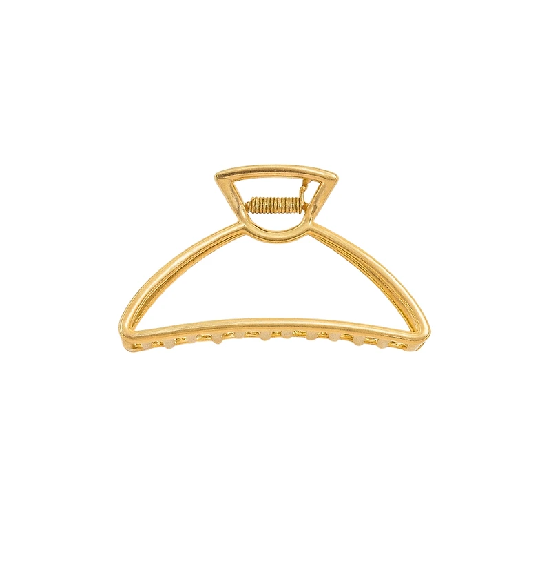 Headbands of Hope Medium Triangle Claw Clip – Gold Metal