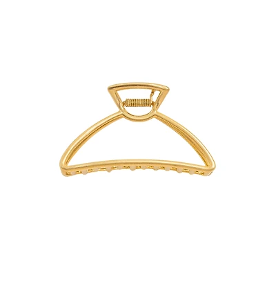 Headbands of Hope Medium Triangle Claw Clip – Gold Metal