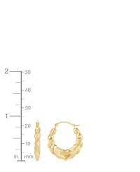 Macy's Heart Hoop Earrings in 14K Yellow Gold
