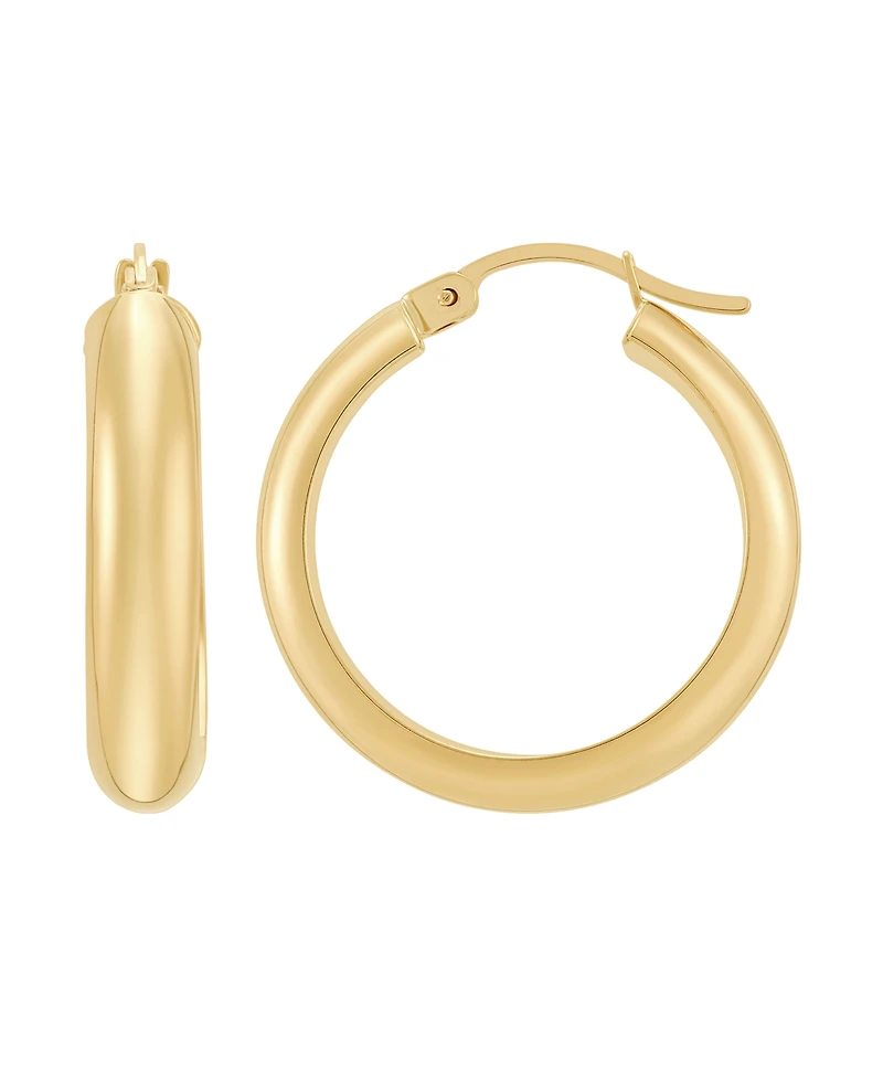 Macy's Polished Tube Hoop Earrings in 14K Yellow Gold
