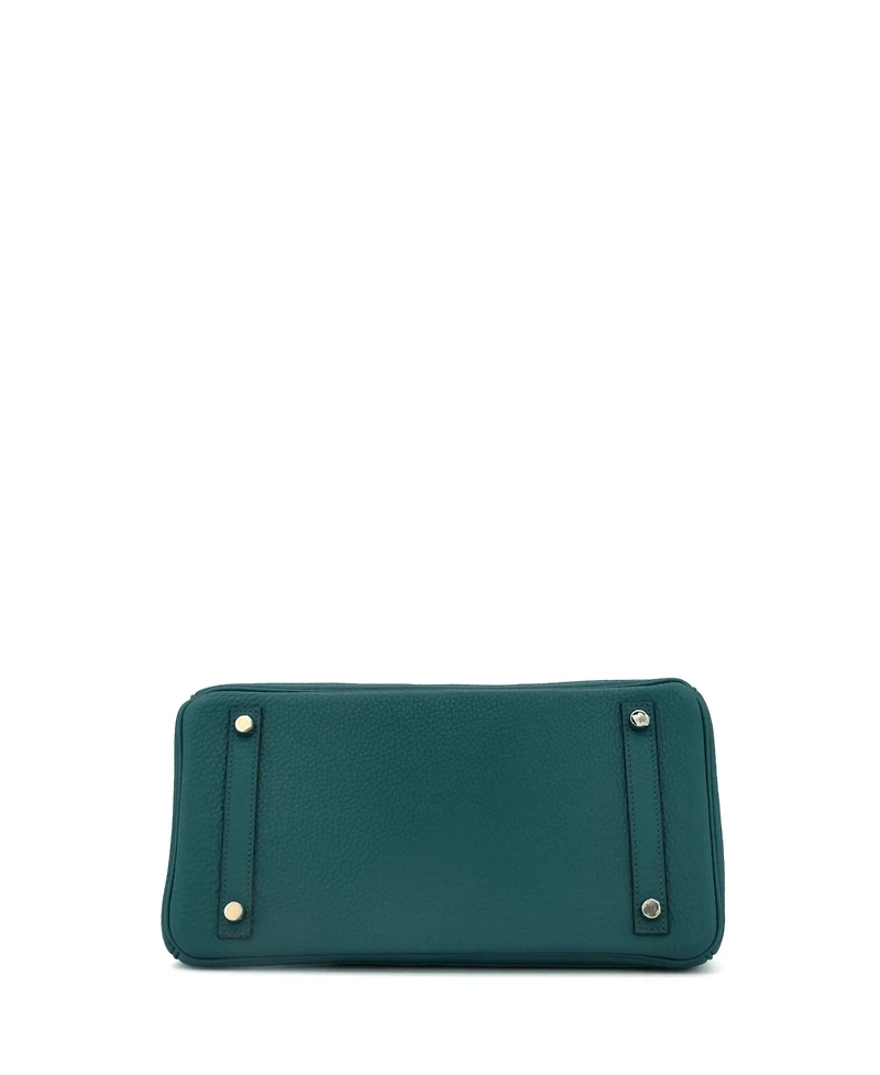 Pre-Owned Hermes Birkin 30 Handbag Green Clemence with Gold Hardware