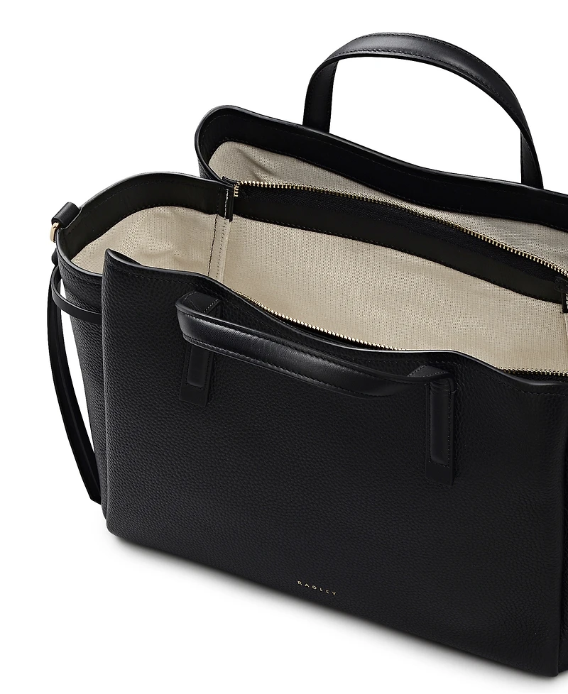 Radley London Blake Gardens Large Leather Ziptop Grab Bag