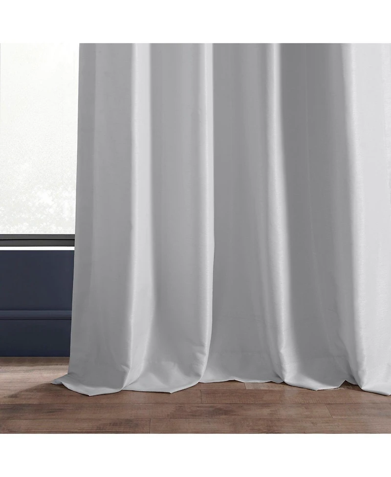 Half Price Drapes Ice Ruched Vintage Textured Faux Dupioni Silk Curtain