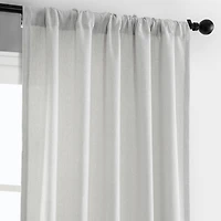 Half Price Drapes Off White Simply Faux Linen Curtain Pair (2 Panels)