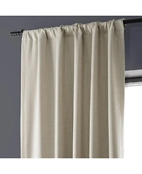 Half Price Drapes Light Beige Performance Linen Hotel Blackout Curtain